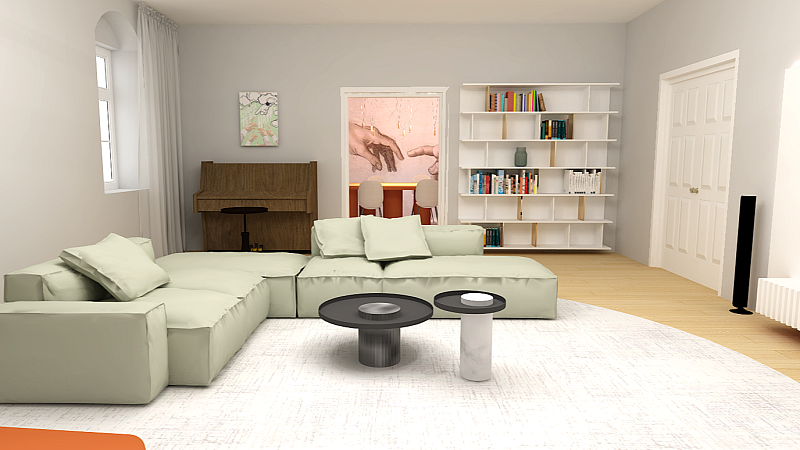 Obývací pokoj s jídelnou (STVOŘENÍ ADAMA)